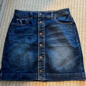 High-Rise Jean Skirt